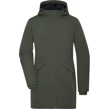 Dámská parka James & Nicholson (Daiber) Elegantní dámská zimní parka JN1175 - Olivově zelená | 2XL
