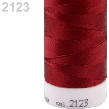 Nit Nitě Poly Sheen od Mettler - 200 Metrů, Vysoká Odolnost - 2123 bordó