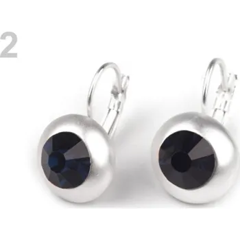 Náušnice Kovové náušnice s broušeným kamenem - 2 aquazon
