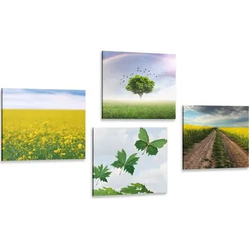 Obraz Dovido Set obrazů oslnivá příroda
