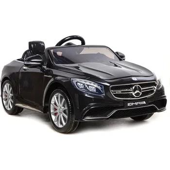 Dětské vozidlo LEAN CARS Mercedes S63 AMG Elektrické autíčko Černý Lakovaný
