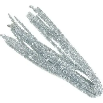 Drátek žinylka 500 x 8mm 10ks - stříbrný