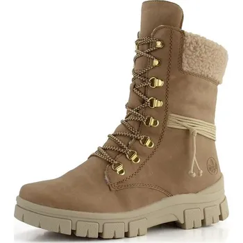 Dámské kozačky Rieker vyšší šněrovací kotník béžový Z1121-64 - 40 | P678090