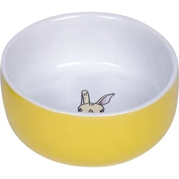 miska pro malé zvíře Nobby Rabbit keramická miska pro hlodavce žlutá 11 x 4,5 cm