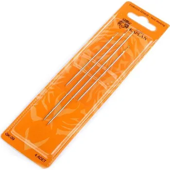 Ruční jehly dlouhé na panenky, zlatá ucha - nikl