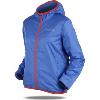 Cyklistická bunda ultralehká univerzální bunda dámská TRIMM TECHNO LADY jeans blue / orange - L