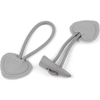 Knoflík Designové zapínání s rohem - 4 šedá