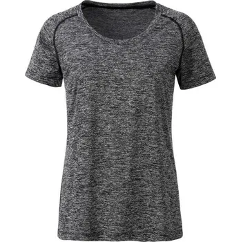 James & Nicholson (Daiber) Dámské funkční tričko JN495 - Černý melír / černá | 2XL