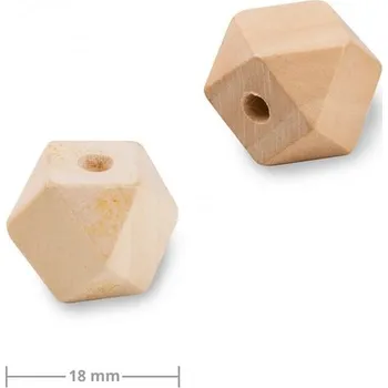 Dětské navlékací korálky Dřevěné korálky hexagon s velkým průtahem pro Macramé 18 mm