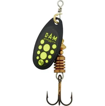 Umělá nástraha DAM Třpytka Effzett Standard Spinner Black Yellow - 10g vel.4