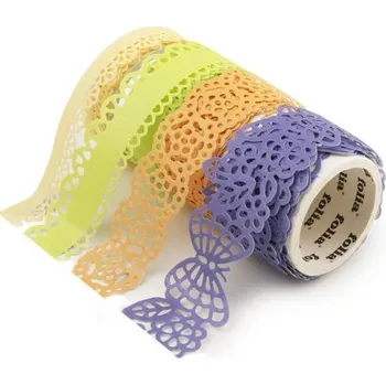 Lepicí páska Krajková washi páska 4x1m jaro