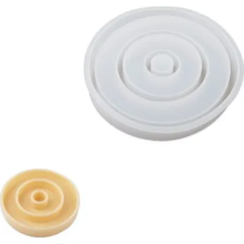 Forma na pečení Manumi Silikonová forma na stojan pro 1 svíčku kruhová ⌀140x30mm