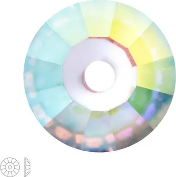 Dětské navlékací korálky Preciosa MC našívací šatonová růže VIVA12 6 mm Crystal AB