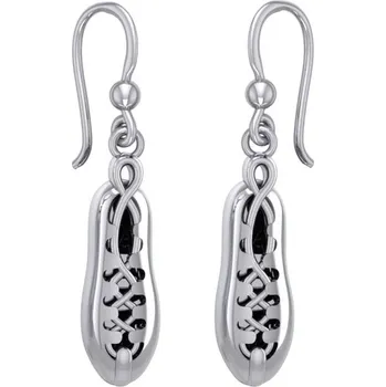 Náušnice Boty na Irský Tanec, stříbrné náušnice, Ag 925