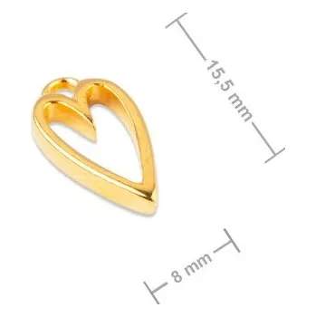 Přívěsek Manumi přívěsek srdce 16x8 mm pozlacený