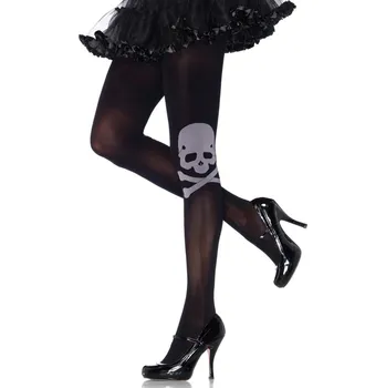 Dámské punčochy Punčochy s lebkou 7290 - černá - uni