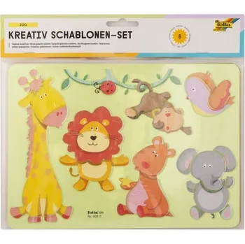 kreativní sada Sada kreativních šablon na kreslení s předlohami Zoo