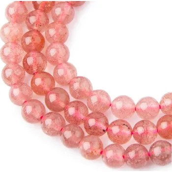 Korálek Korálky z minerálu Jahodový křišťál 8 mm