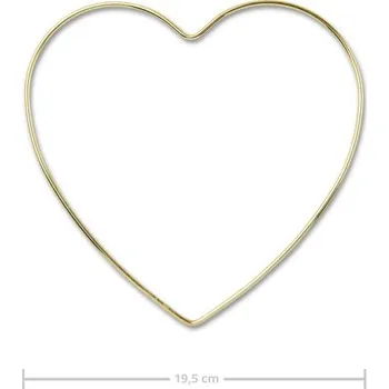 Kovový rám srdce na macramé 19,5cm