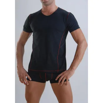 Pánská móda Pánské bambusové tričko s krátkým rukávem GERONIMO 958t3 - S