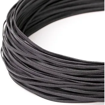 Manumi plochý kožený řemínek 110 cm šedý