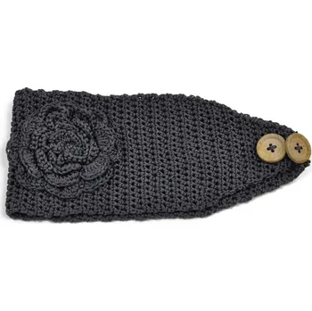 Čepice Čelenka s dřevěnými knoflíky šedá