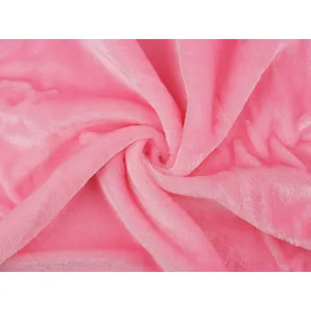 Oděvní / dekorační kožešina medvídek METRÁŽ - 4 růžová sv.