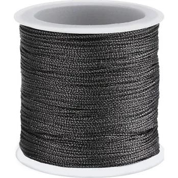 Příze Lurexová šňůra / briliantový motouz vánoční - 8 antracit