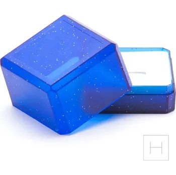 Dárková krabička Dárková krabička na šperk modrá 38x38x33mm