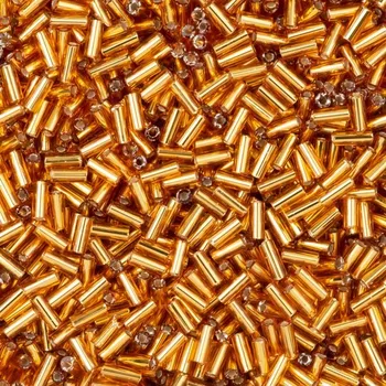 Dětské navlékací korálky PRECIOSA ORNELA Rokajlové korálky - PRECIOSA rokajl čípky 50 g 4 mm zlaté