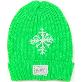 Čepice Zimní čepice s vločkou zelená