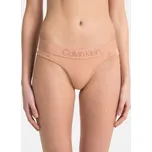 Dámské kalhotky tanga CALVIN KLEIN Tonal Logo QF4942E NUDE - S