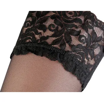 Dámské punčochy Dámské Samodržící Punčochy CALZE - 1/2 nero