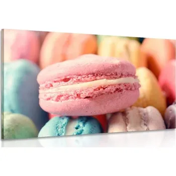 Obraz Dovido 110 x 110 cm Obraz barevné makrónky