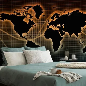 Tapeta Dovido Samolepící tapeta mapa s originálním pozadím
