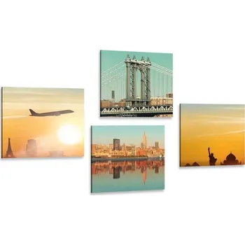 Obraz Dovido Set obrazů cesta do New Yorku