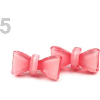 Náušnice Náušnice mašlička (1 pár) - 5 korálová sv.