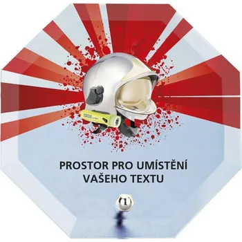 Poháry Bauer Skleněná trofej s potiskem CRP2M20 | Hasiči