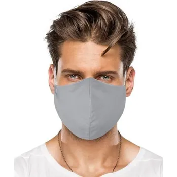 rouška Ústní rouška bavlněná na gumičku s vnitřní kapsou - délka oblouku 18cm uni šedá