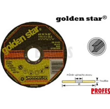 Brusný kotouč Sonnenflex Kotouč brusný Goldenstar 125x6,0x22,23 mm na nerez AS30QBF-ROF F27