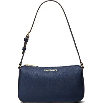 Kabelka Michael Kors malá kožená kabelka přes rameno tmavě modrá