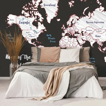 Tapeta Dovido Samolepící tapeta jedinečná mapa světa