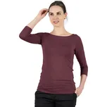 Bambusový Top Lodička 3/4 Rukáv Vínová Dámská Velikost: M