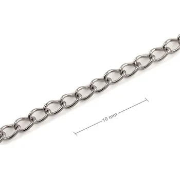 Řetízek Bižuterní řetízek z chirurgické oceli v metráži s 2,5 mm okem