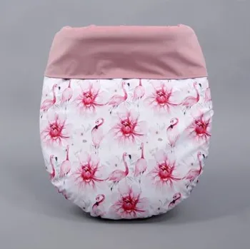 Dětská deka Kidiloo Nepadací deka/nánožník Plameňáci + velvet růžová