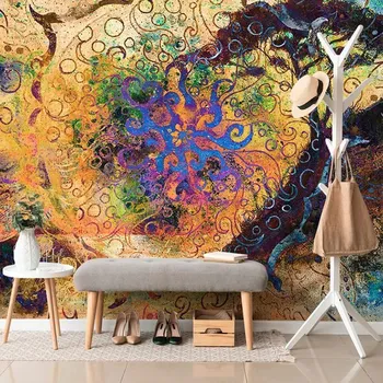 Tapeta Dovido Samolepící tapeta strom s orientálním pozadím