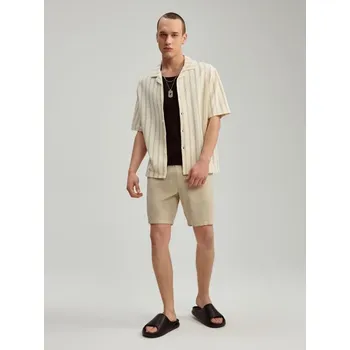 Pánské kalhoty Šortky s přidaným lnem - S - House - béžová - 993EV-08X