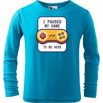 DOBRÝ TRIKO Dětské bavlněné triko s potiskem To be here Velikost: 158/12 let, Barva: Tyrkysová