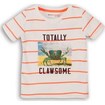 Kojenecké oblečení Tričko chlapecké s krátkým rukávem, Minoti, Crab 1, bílá - 80/86 | 12-18m