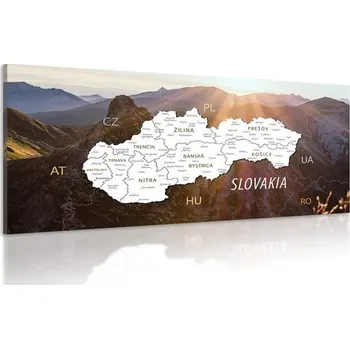 Obraz Dovido Obraz mapa Slovenska s malebnými horami